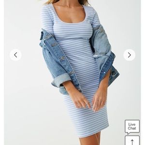 Striped bodycon dress